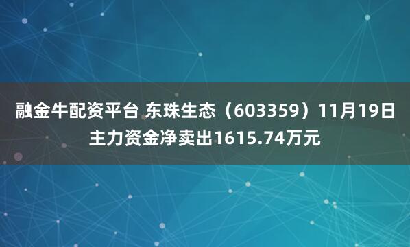 融金牛配资平台 东珠生态（603359）11月19日主力资金净卖出1615.74万元